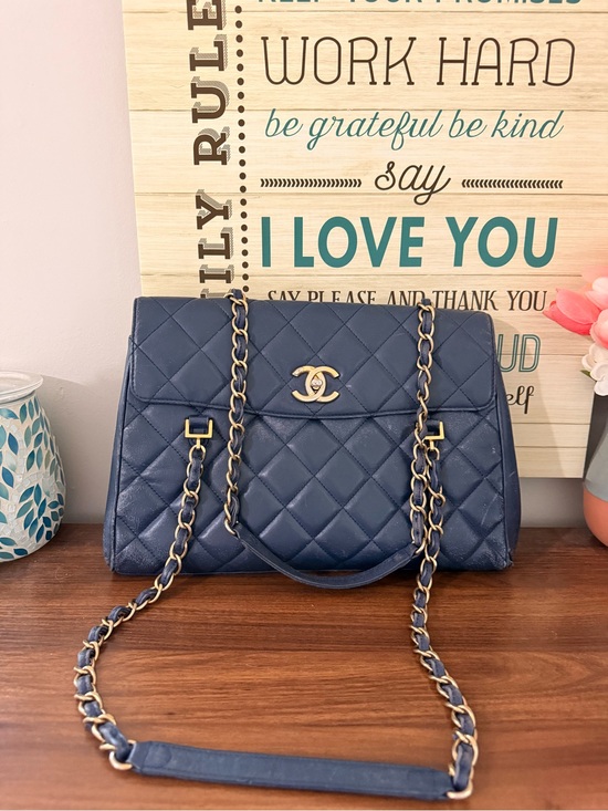 CHANEL Handbags - Navy Blue CHANEL Misia Camera Flap Lambskin Leather Quilted Shoulder Bag